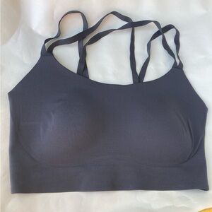 Aerie DD bralette gray M cross double straps